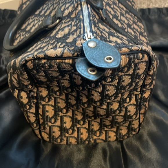 💎Authentic vintage Dior trotter canvas leather Boston bag w/original tags - Picture 11 of 16